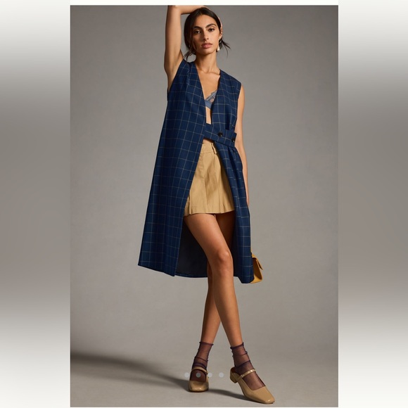 Anthropologie Jackets & Blazers - Anthropologie Navy Blue Vest